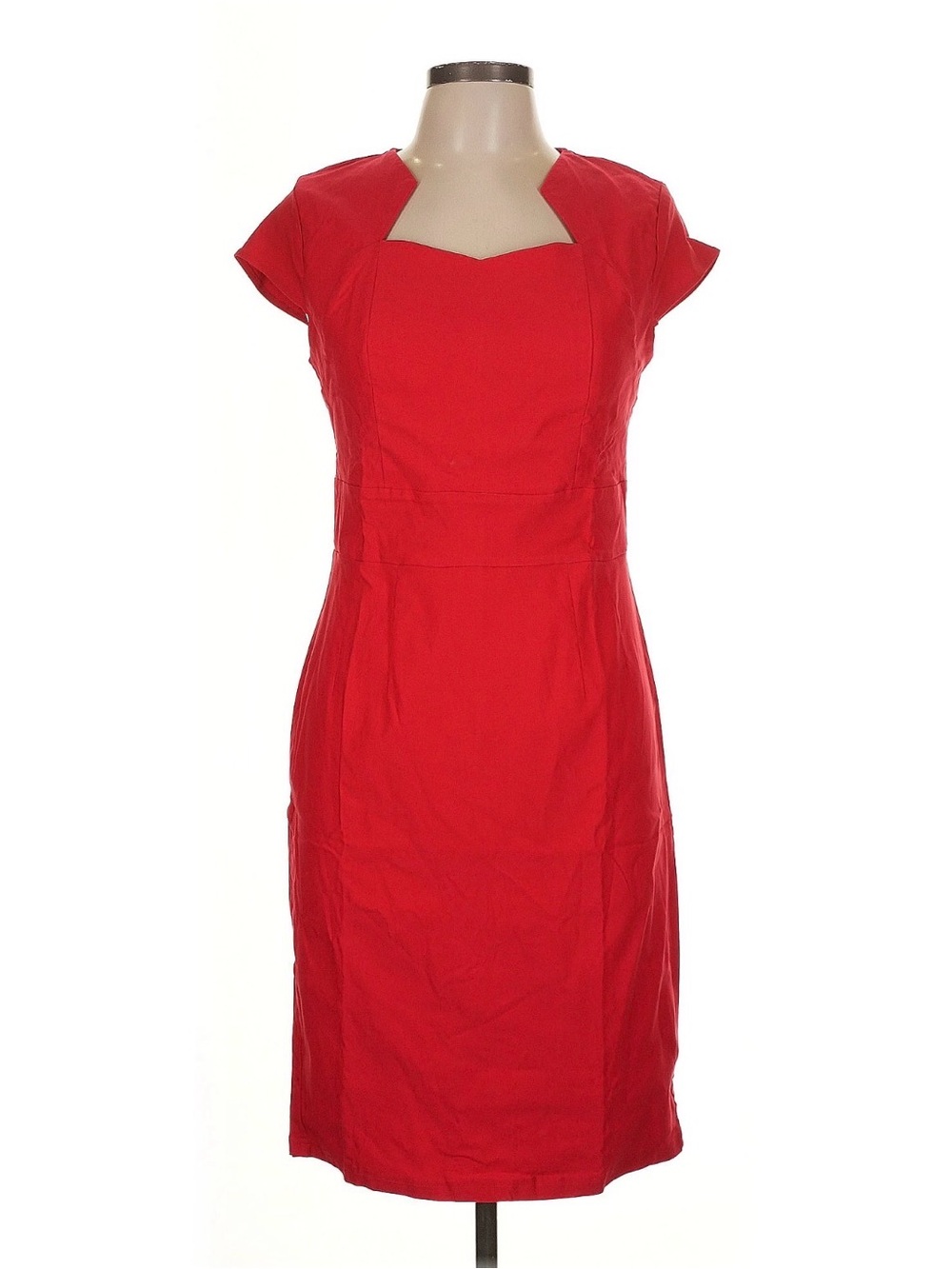Grace Karin Red Vintage Style Cap-Sleeve Midi Sheath Dress | Women | L